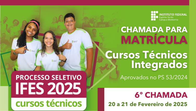 6º Chamada para Matrícula