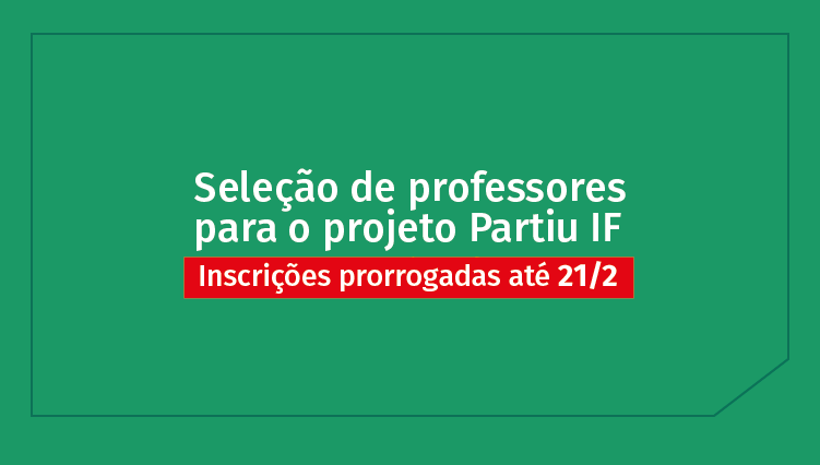 Inscrições Prorrogadas até 21/02